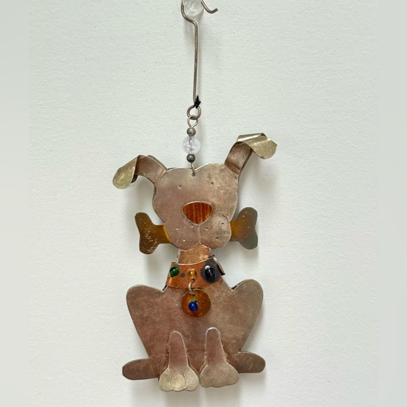 Metallic Dog Ornament with Colorful Accents - Picture 2 of 3
